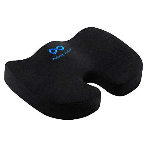 Comfort Seat Cushion For Office Chair - Tailbone Pain Cushion - Tailbone  Cushion - Sciatica Pillow For Sitting (black)