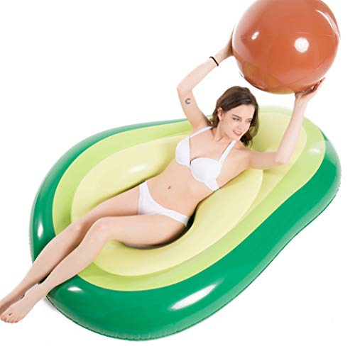 Jasonwell Inflatable Avocado Pool Float Floatie with Ball Water