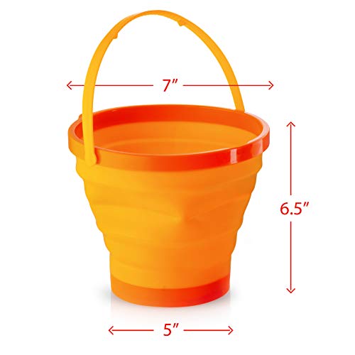 Collapsible Bucket,8 Gallon Bucket Portable Collapsible Wash Basin Folding Bucket Water Container Fishing Bucket for Camping, Green