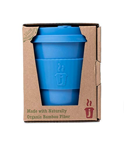 Premium Reusable Coffee Cup for Travel To Go 12oz, Takeaway Bamboo Mug  with Lid & Spill Stopper, Plastic & BPA Free, Dishwasher Safe Portable  Eco Cup, Organic Bamboo Fiber