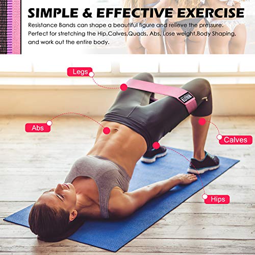 Workout Resistance Bands Loop Set Fitness Yoga Legs & Butt Workout Exercise  Band 