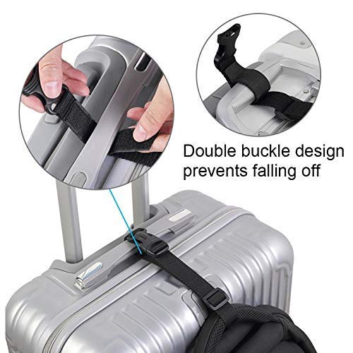 2 Pack 75'' x 2'' Adjustable Luggage Straps for Suitcase Belt Travel Bag  Packing Straps Accessories 