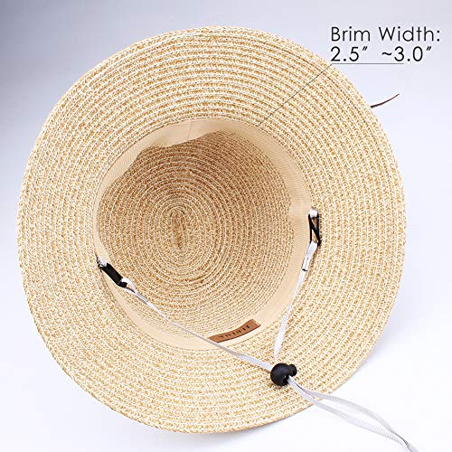 FURTALK Womens Beach Sun Straw Hat UV UPF50 Travel Foldable Brim Summer UV  Hat, Beige-red Brown, Medium : : Clothing & Accessories